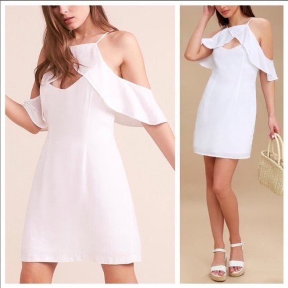 Revolve Dresses & Skirts - BB Dakota Kaless Off Shoulder White Shift Dress
